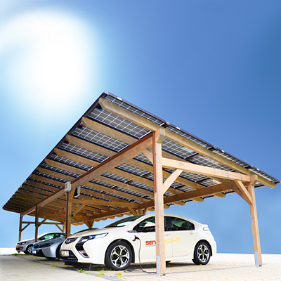 SOL-50 Typ6 Solarcarport mit Wallbox: Modell Premium SW 315